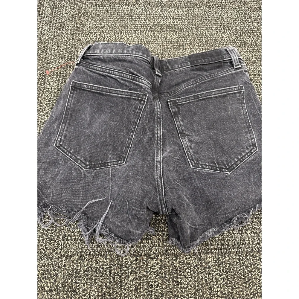 Abercrombie & Fitch Shorts 28‎ Black Mom Short High Rise Distressed Cut Offs